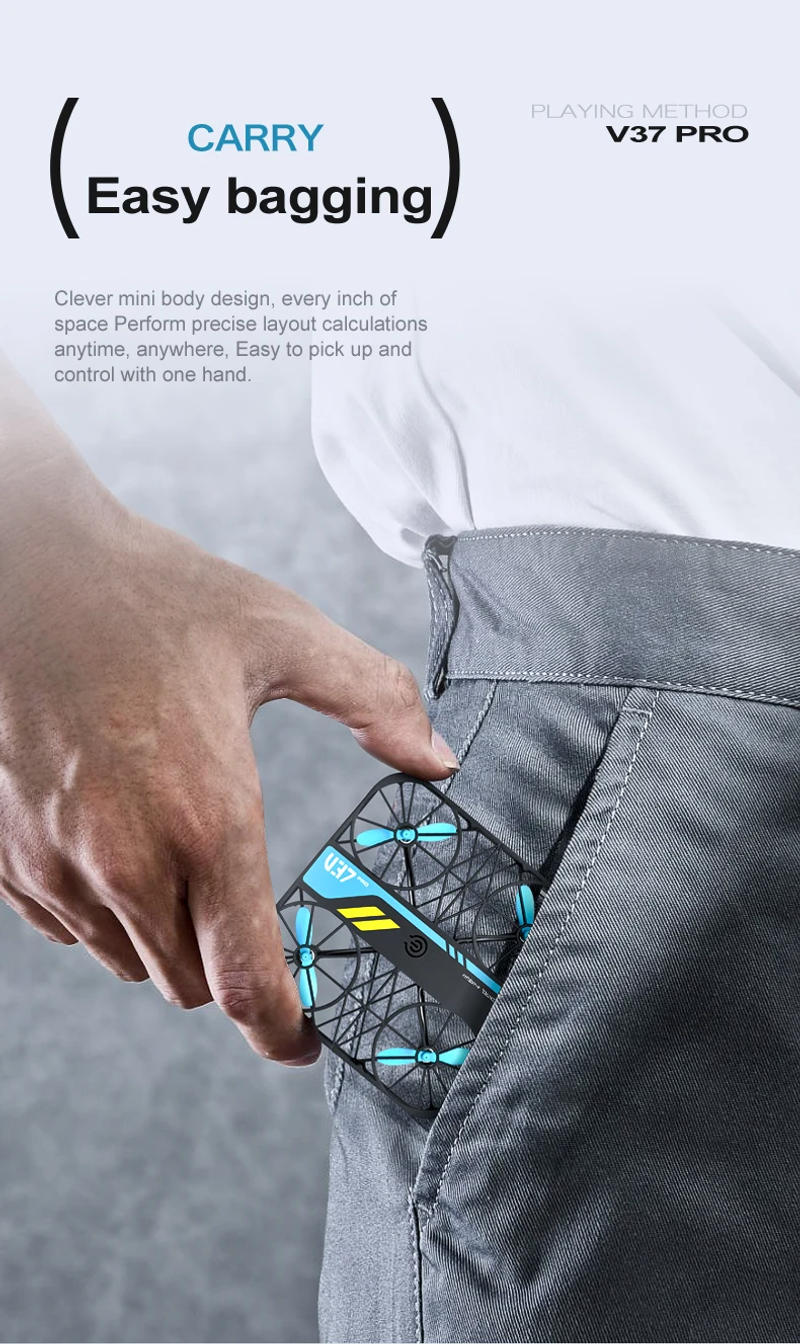 Description Picture 6 of itemV37 Mini Grid Drone with 8k Camera Aerial Photography  Easy To Carry WiFi FPV Dron Pocket Rc Helicopter Quadcopter Toys for Kids