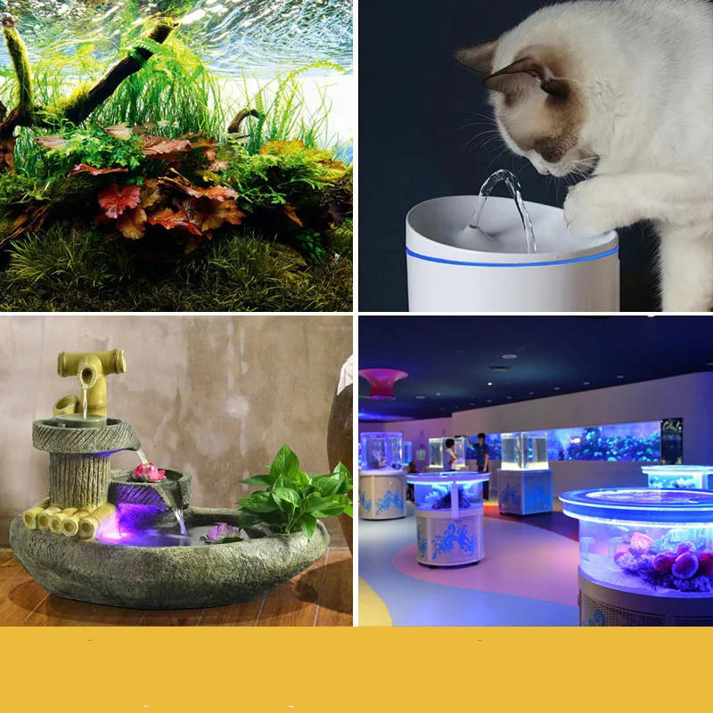 Description Picture 3 of itemAC 220V EU US Plug 2.5W 5w 10w Submersible Water Pump Aquarium Fountain Pump Air Fish Pond Pool Tank Water Pump