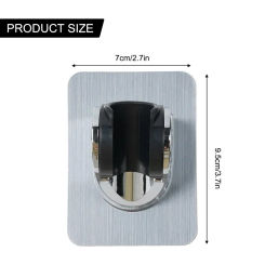 Head Holder Shower Bracket Stable Wall Mounted Waterproof 9.5x7x6cm ABS+metal Fit Smooth Surfaces Punching-free