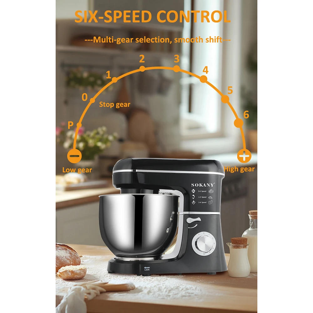 Description Picture 6 of itemElectric Stand Mixer, 8L Large Capacity, Easy To Mix, Dough Hook, Whisk & Mixer for Baking, Cake & Flour