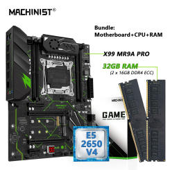MACHINIST MR9A PRO X99 Motherboard combo Kit with Xeon E5 2650 V4 CPU And DDR4 32GB RAM Memory Set Four Channel ATX