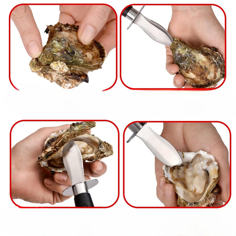 Description Picture 5 of itemOyster Shucking Knife Stainless Steel Professional Shellfish Seafood Opener Accessories Clam Shucker Seafood Tools