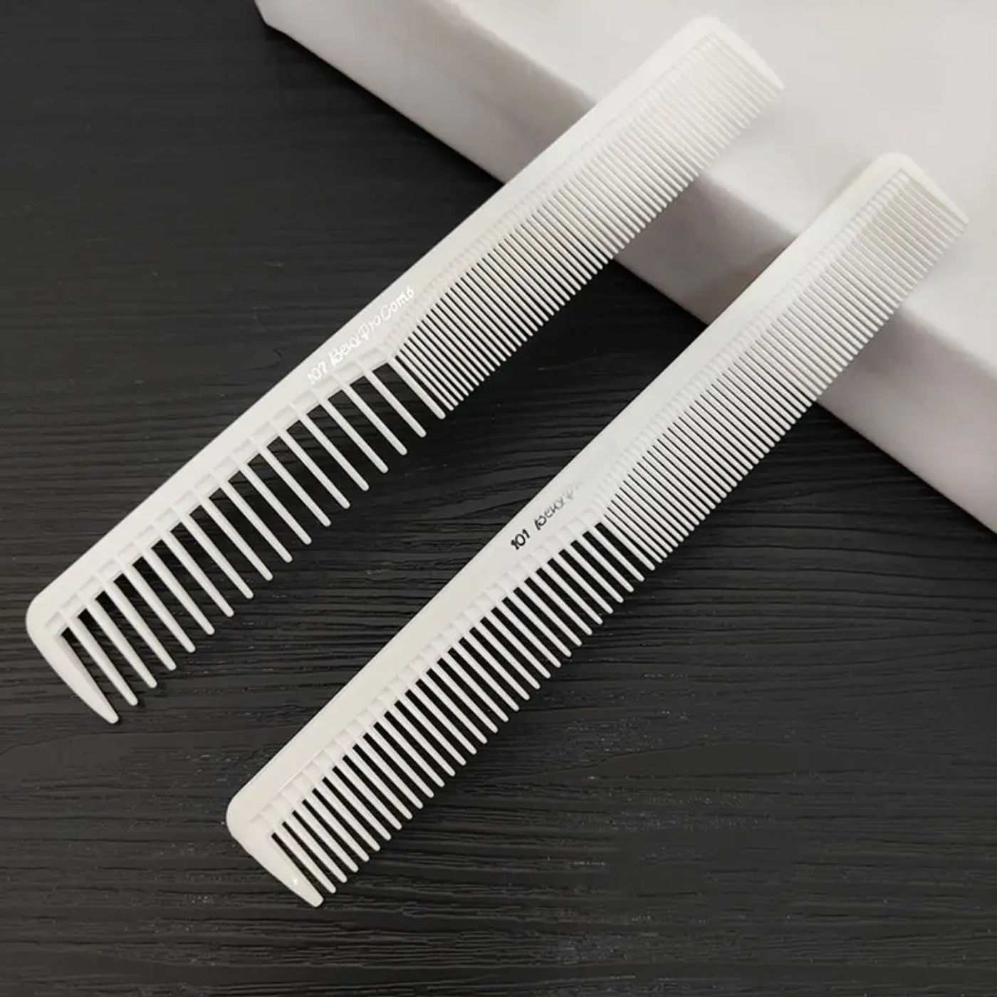 Description Picture 6 of itemPlastic Pro Hairdressing Combs Anti-Static Anti-slip Straight Hair Brushes Durable White Hair Cutting Comb Barber