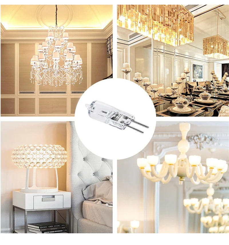 Description Picture 2 of item10X 20pcs G9 G4 Oven Light High Temperature Resistant Durable Halogen Bulb Lamp For Refrigerators Ovens Fans 40W Pin Bulb 220V