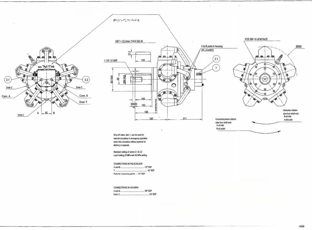 Description Picture 3 of itemApplicable to Hmb1.8/HMB 2.3 Sailing Hatch Cover Motor Five-Star Motor Hydraulic Motor