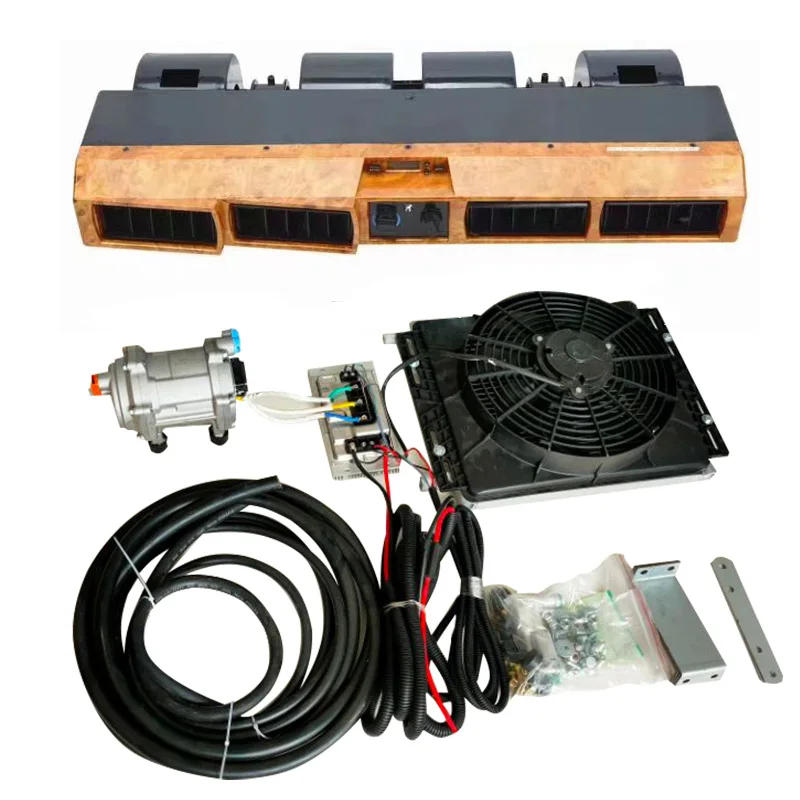 Description Picture 3 of itemA/c 12v kit electric compressor set auto ac air ac under dash kit evaporator 12v car air conditioner kit