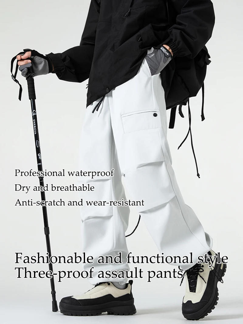 Description Picture 3 of itemHiking Pants Men Windproof Pants With Bag Breathable Mesh Lining Outdoor Climbing Fishing Trousers Trekking Sport Cargo Pants