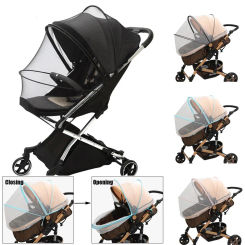 Mosquito Net Full Cover for Baby Car seat Cover Cradles Stroller Mosquito Netting Stretchable Netting Dual-Use Zipper Mesh