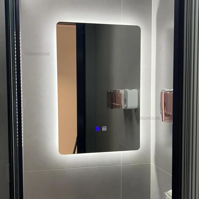 Description Picture 3 of itemMinimalist Smart Bathroom Mirrors Home Touch Screen Bath Mirrors with Light Modern High-definition Wall-mounted Vanity Mirror