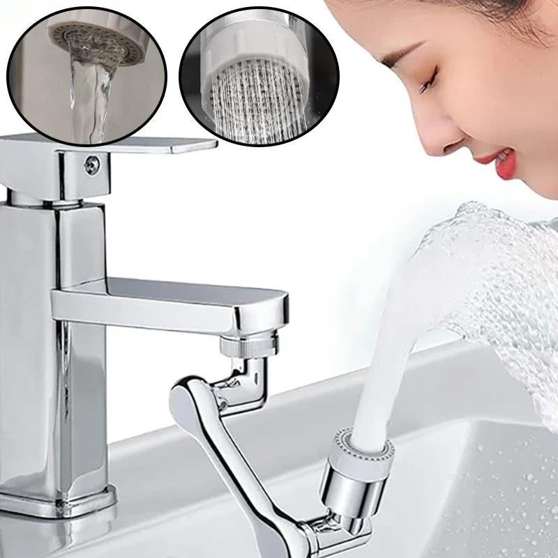 Description Picture 4 of item1080 Universal Rotation Faucet Extender Sprayer Head Kitchen Robot Arm Extension Faucets Mixer Aerator Bubbler Water Tap Nozzle