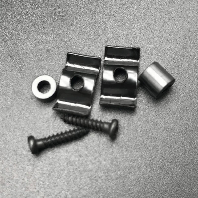 Description Picture 4 of item1 Pair Of String Trees/Retainers Electric Guitar Gold/Black/Chrome With Screw Outdoor Longboard Parts Accessories