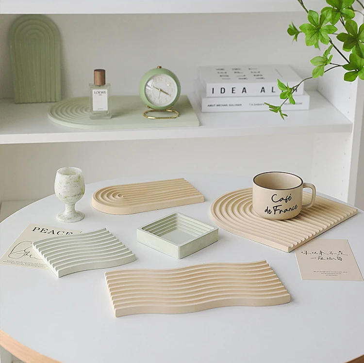 Description Picture 5 of itemU Shape Tray Silicone Mold DIY Gypsum Concrete Cement Arch Coaster Resin Craft Molds Home Decor Making Storage Dish Art Orament