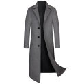 2023 New Fashion Casual Wool Double-sided Winter Korean Gentleman Slim Formal Business British Style Long Thick Trench Coat