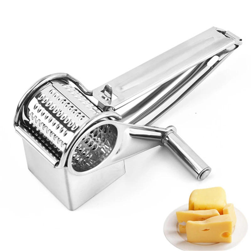 Description Picture 4 of itemHandheld Stainless Steel Rotary Cheese Grater Kitchen Tool Garlic Carrot Cutter Slicer Shredder Grinder