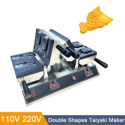 Dual Plates 110V 220V Bear Head Waffle Machine Open Mouth Bear Type Taiyaki Waffle Maker Finger Taiyaki Ice Cream 3600W