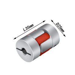 D25L35 Coupler D25 L35 three Jaw Aluminium Plum Flexible Shaft  Coupling  Motor Connector Flexible Coupler 5/6/6.35/8/10/12mm