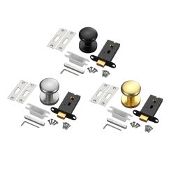 Passage Door Knob Single Side Zinc Alloy Lock Hardware Non Locking Round Doorknob for Hallway Living Room Closet Pantry Doors