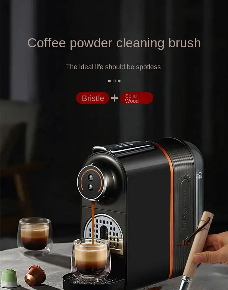 Description Picture 2 of itemVintage Coffee Machine Grinder Wood Cleaning Brush Set Retro Barista Cleaner Solid Kitchen Tools Coffee Machine Accessories