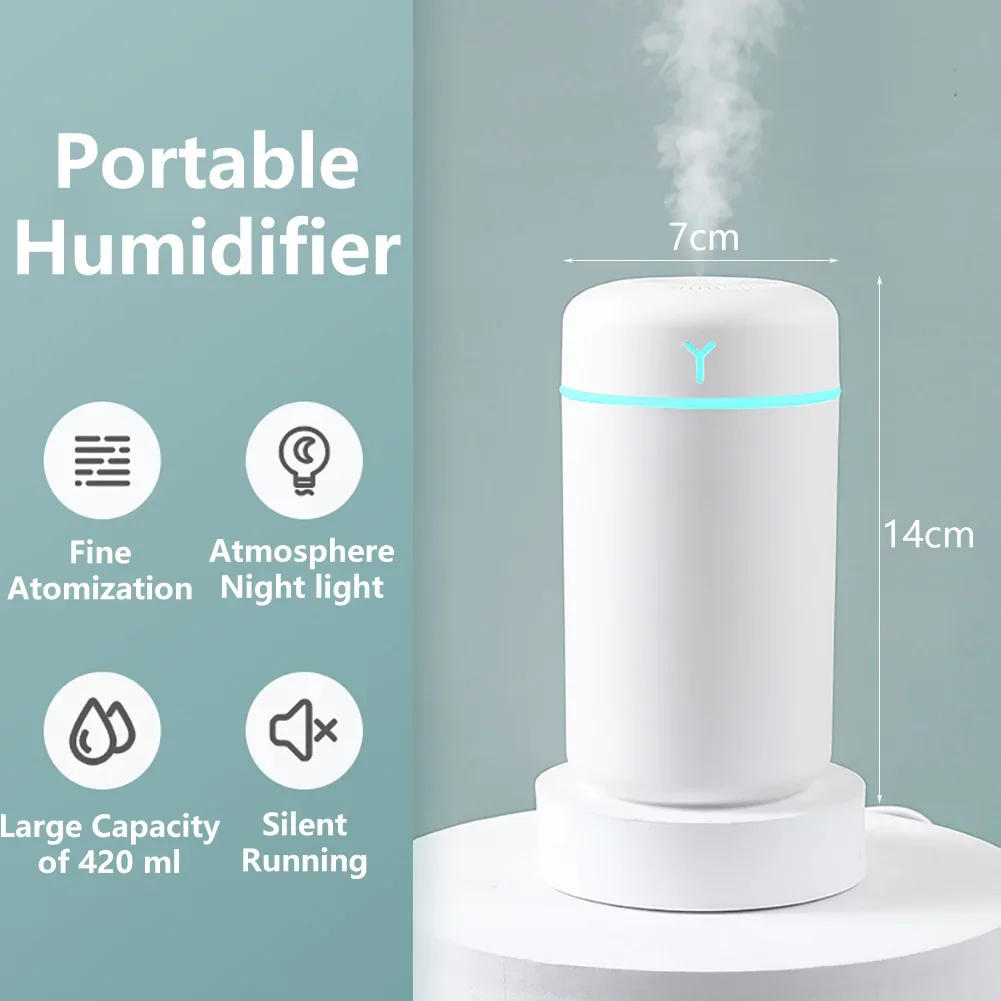 Description Picture 4 of itemPortable Air Humidifier Essential Aroma Oil humidificadores Home Car Cool Mist Sprayer Fragrance Purifier perfume Diffuser 420ML