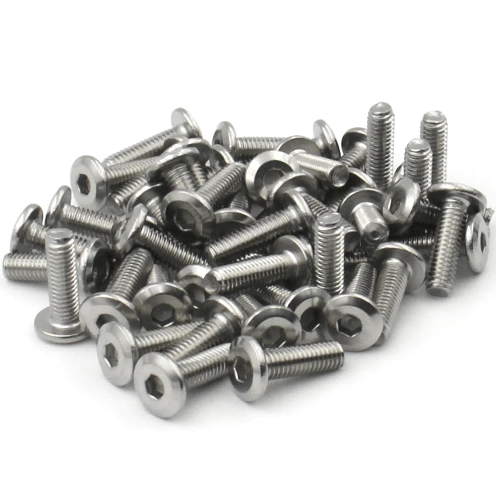 Description Picture 6 of item50 / 10 / 5 M3 M4 M5 M6 M8 304 Stainless Steel Flat Hex Hexagon Large Furniture Socket Rivet Screw Joint Connect Allen Head Bolt