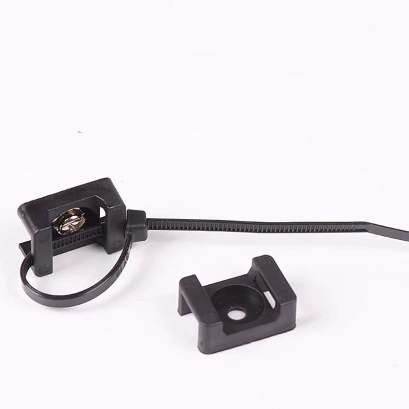 Description Picture 5 of item10PCS Black White Cable Tie Mounts Seat STM Plastic Insulation Fixed Seat Data Line Winder Wire Buddle Saddle Type Holder