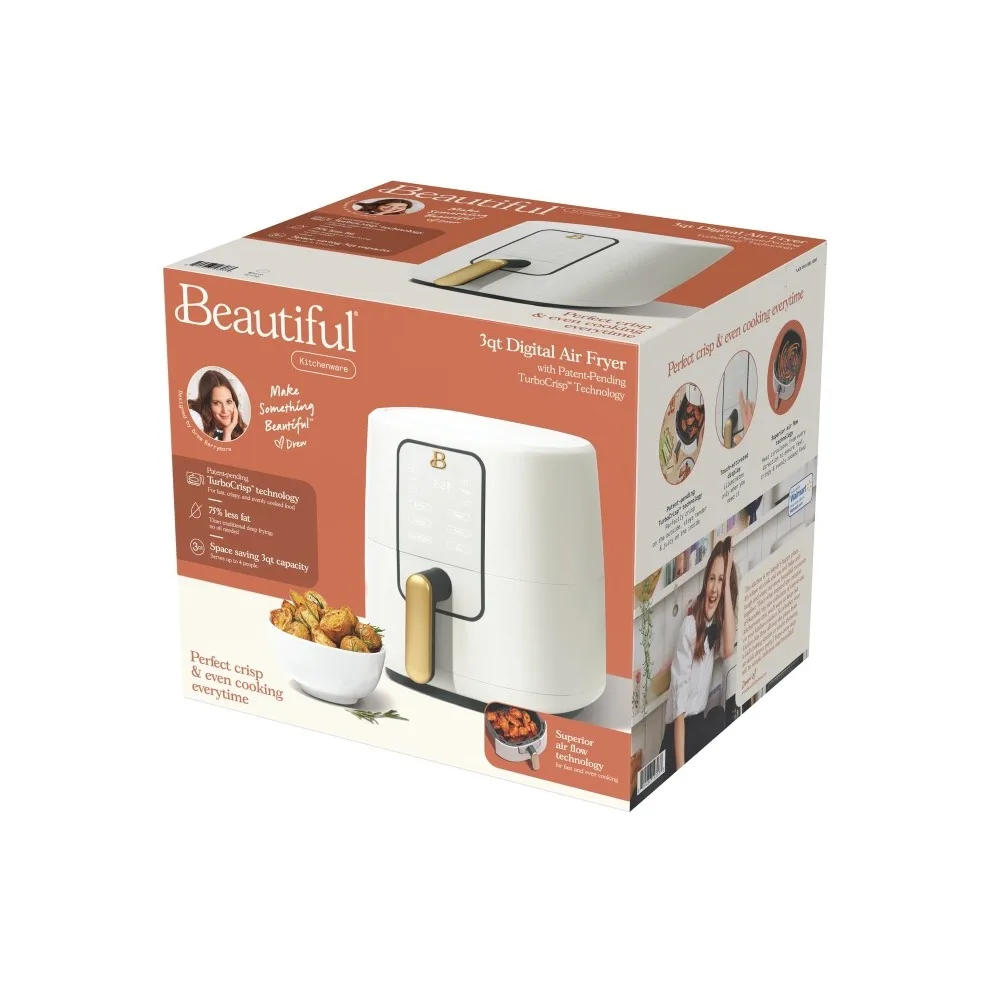 Description Picture 3 of item3 Qt Air Fryer with TurboCrisp Technology,Small but mighty,Air Fry, Bake, Roast, and Reheat. Enjoy fast, crisp, evenly