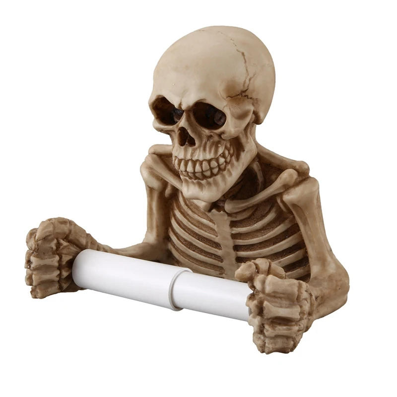 Description Picture 4 of itemCreative Skull Toilet Paper Holder Wall Mounted Toilet Paper Storage Box Bathroom Storage Box