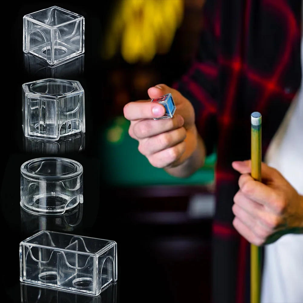 Description Picture 2 of item1Pc Acrylic Snooker Chalk Case Transparent Pool Chalk Box Cube Holder Anti-fouling Dustproof Billiard Accessories Clean Storage