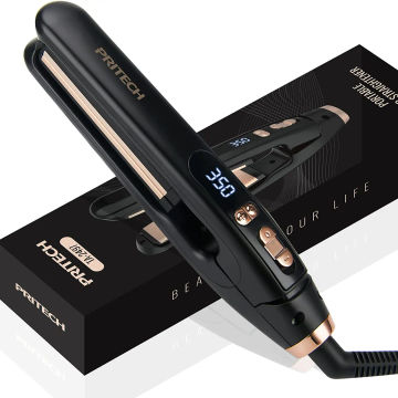Hair Straightener Portable Curling Irons with Adjustment Temperature for Fashion Hair Styling Mini Hair Curler Comb for Travel