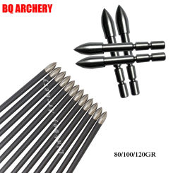 36/100pcs Archery Arrows Target Point Tips 80gr 100gr 120gr ID4.2mm Arrowhead Broadhead for Recurve Bow Longbow Shooting