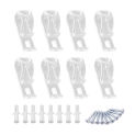 8Pcs Curtain Clear P Clips Hook,Roller Blind Clips Child Safety Chain Cord P Clip Hooks For Vertical Roman Roller Blinds