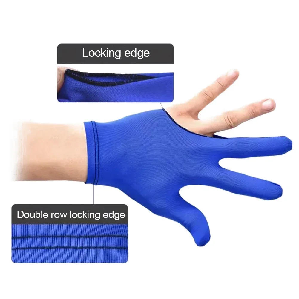 Description Picture 6 of itemHigh Quality Snooker Billiard Cue Glove Pool Left Hand Open Three Finger Accessory Fitness Accessories for Men and Women