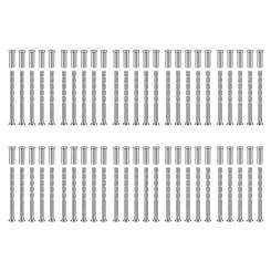 50 Pack 4mm Door Handle Screws set Door Handle Through Fixings for Door Handle Roses Knobs Door Lock & Escutcheons