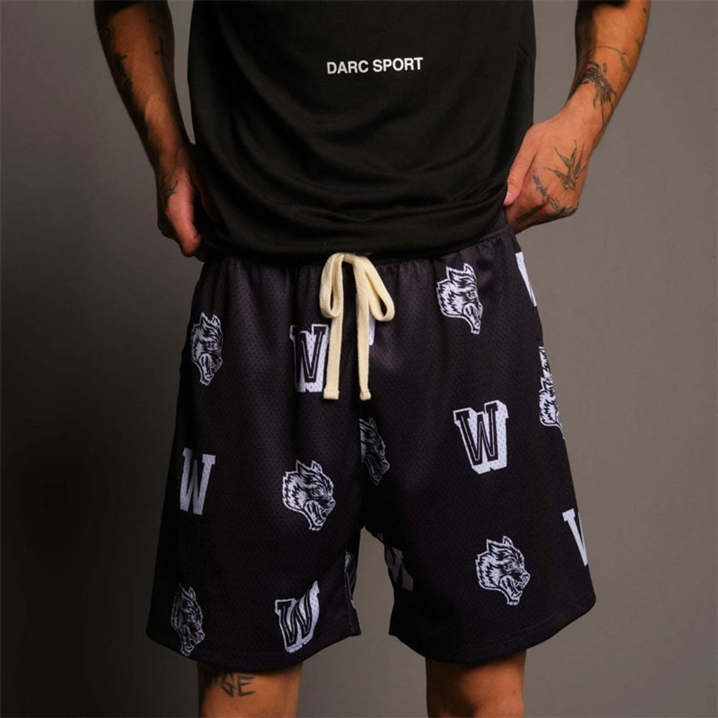 Description Picture 2 of itemSummer new outdoor casual men's shorts loose fashion quarter pants mesh breathable quick drying fitness men's sports pants