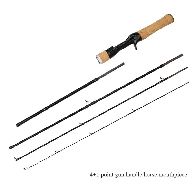 Description Picture 6 of itemTelescopic Lure Rod Carbon Fiber 1.5M 1.8M 4 Section Portable Fishing Rod Rods Wooden Handle Casting Fishing Tackle Trout Rod