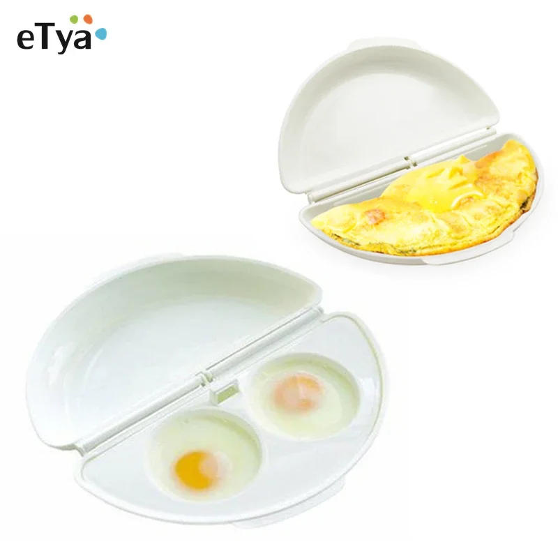 Description Picture 3 of itemUseful White Microwave Omelette Egg Maker Tray Non-toxic Eggs Steamer Box Silicone Egg Cooker Egg Poacher Kitchen Cooking Tools