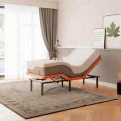 Adjustable Bed Frame + 12" Hybrid Mattress Twin XL - Luxury Cool Gel Memory Foam(319 Pocket Springs)with Massage