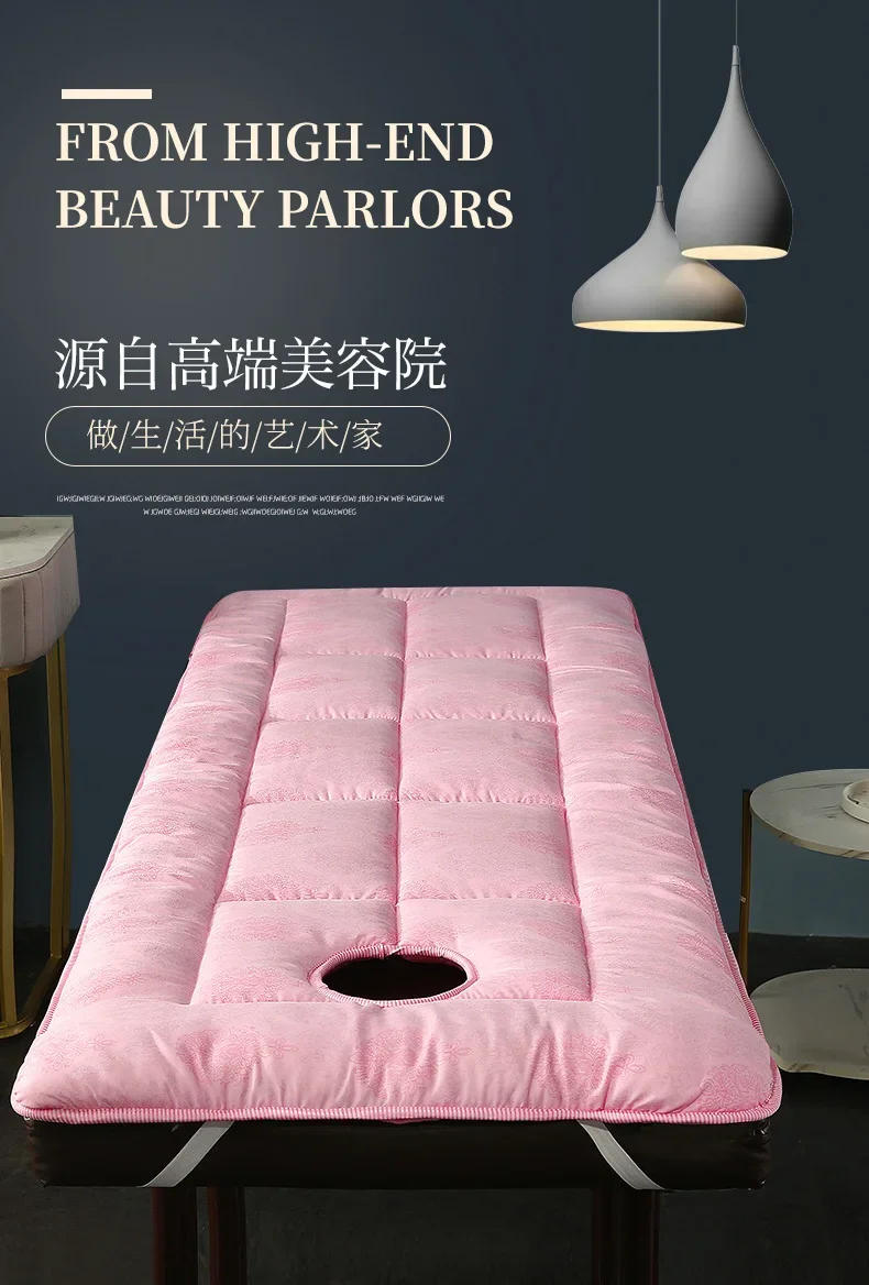 Description Picture 2 of itemBeauty Salon Bed Mattress Mat Thickened Bed Cushion Mattress Toppers Anti Slip Hospital Beauty Room Massage Bed Pad with Hole