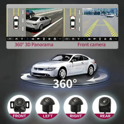 360° Panoramic Night Vision Camera Kit - AHD720P & 1080P Backup Cameras for Android-Based Car Radios