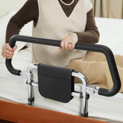 Bed Towel Grab Bar Stainless Steel Bath Holder Elderly Bed Safety Guard Bar Handle Good Grip for Thicken Vanity Home Room