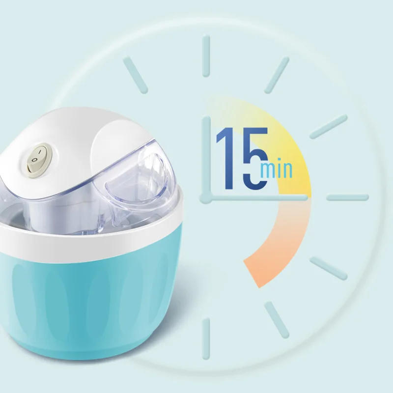 Description Picture 4 of item220V Portable Electric Ice Cream Maker DIY Ice Cream Machine Frozen Yogurt Smoothie Milkshake Machine 500ml