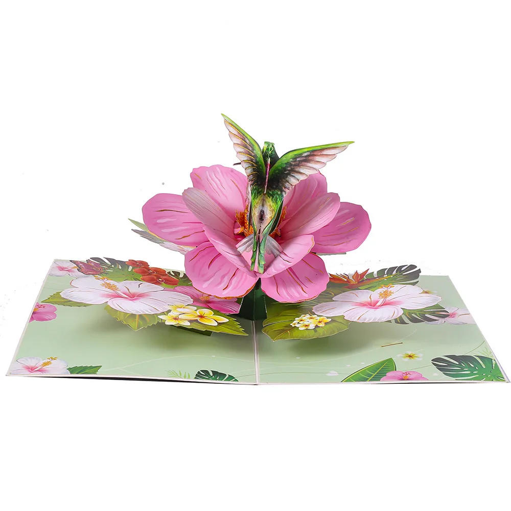 Description Picture 3 of itemNew 3D Pop-Up Cards Flowers Birthday Card Anniversary Gifts Postcard Maple Cherry Tree Wedding Invitations Congratulation Gift
