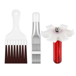 3 Pcs/Set Air Conditioner Condenser Fin Cleaning Brush Small Plastic Whisk Brush for Refrigerator Cleaning Tool