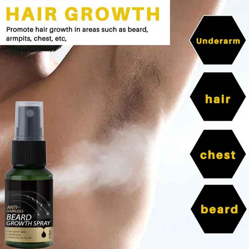 Description Picture 3 of item30ml Beard Growth Spray Beard Growth Serum Hair Growth Essentiall Oil Anti Hair Loss Prevent Baldness Treatments Beard Care