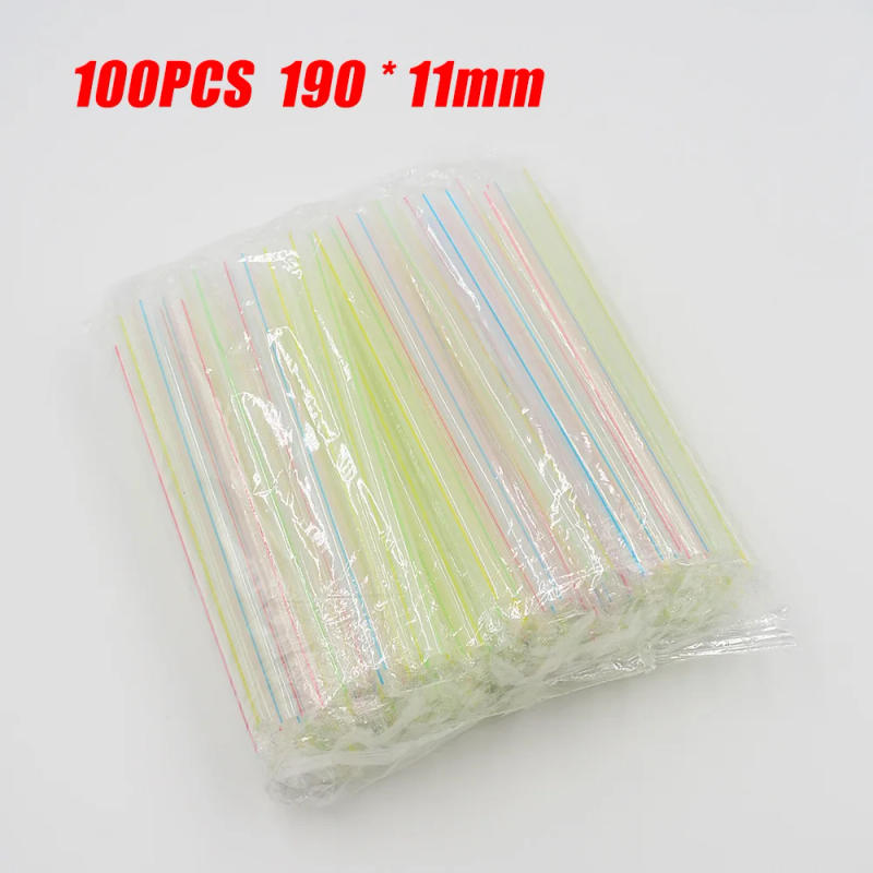 Description Picture 6 of item100pcs 190x11mm Big Milkshake Straws Bubble Boba Milk Tea Plastic Thick Straws Smoothie Cold Drinking Drinkware Bar Accessories