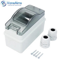 Outdoor Waterproof IP65 Distribution Box HT-2 2 WAY Air Switch Protection Box Solar PV Electrical Junction Box for 2P Breaker