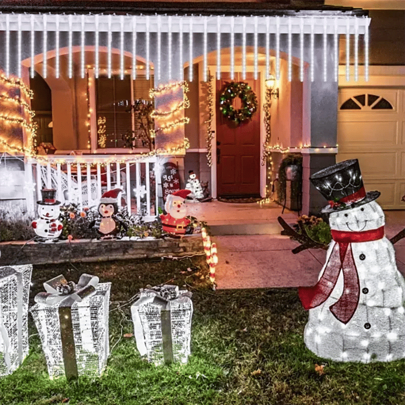 Description Picture 5 of item1/2/3/4 PCS Outdoor Wedding Fairy Garden Lights Meteor Shower LED String Light Holiday Garland Party Christmas Tree Decorations