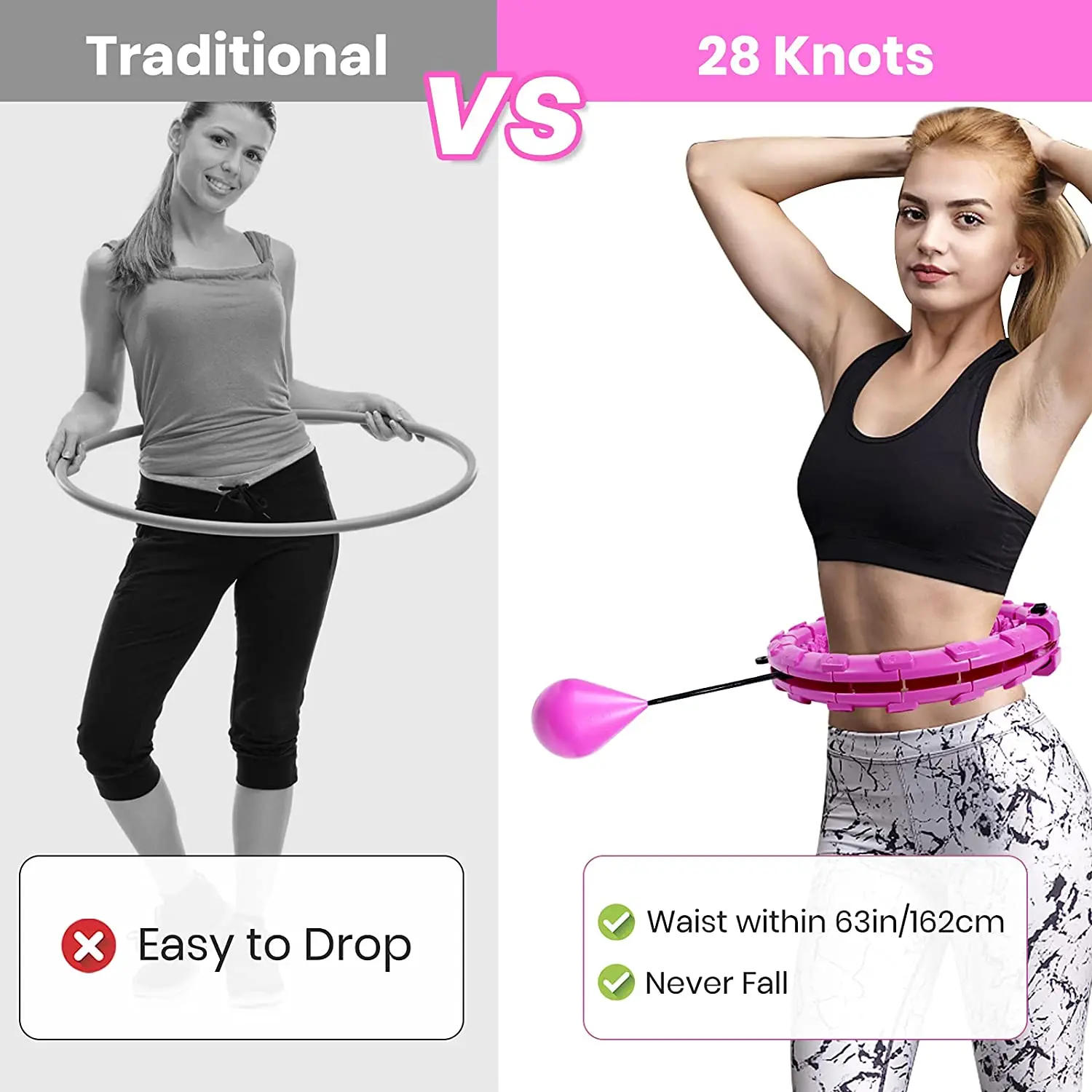 Description Picture 4 of itemSlimming Hoop With Weight Exercise Weights Sport Sports Hoop Waist Trainer Exercise At Home Fitness Belly Abdominal Adjustable