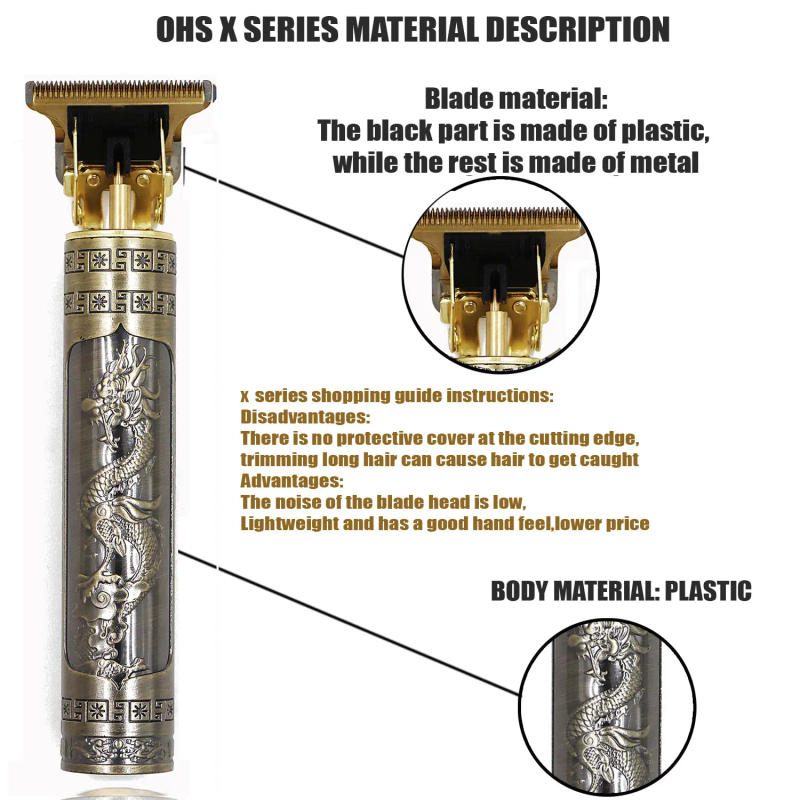 Description Picture 3 of itemVintage T9 Hair Clipper Beard Shaving Body Hair Trimmer Clippers Electric Men Haircut Machine 0mm Barber Shaver