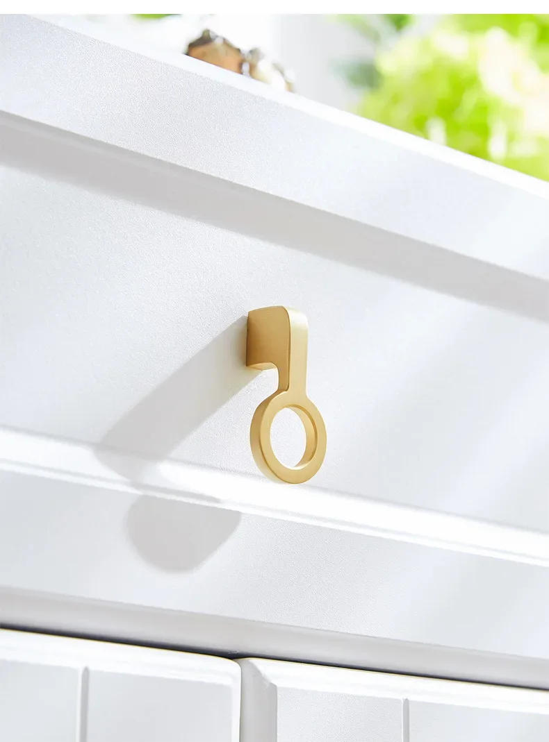 Description Picture 5 of itemBrass Wardrobe Handle Cabinet Wine Cabinet Shoe Cabinet Furniture Hardware Light Luxury Nordic Simple  Door Handle